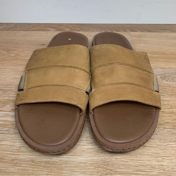 Tommy Bahama Ruggero Men’s Leather Slide Brown Sandals - Picture 5 of 12
